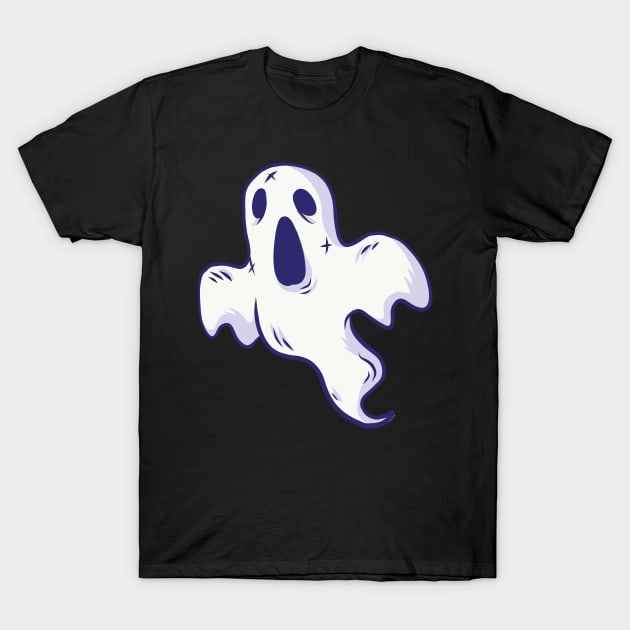 screaming creepy ghost T-Shirt by rueckemashirt